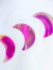 Agate Moon Christmas Tree Ornament | Pink