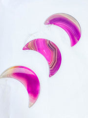 Agate Moon Christmas Tree Ornament | Pink