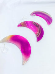 Agate Moon Christmas Tree Ornament | Pink