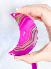 Agate Moon Christmas Tree Ornament | Pink