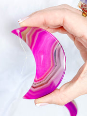 Agate Moon Christmas Tree Ornament | Pink