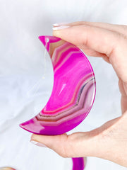 Agate Moon Christmas Tree Ornament | Pink