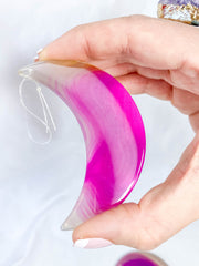 Agate Moon Christmas Tree Ornament | Pink