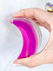 Agate Moon Christmas Tree Ornament | Pink