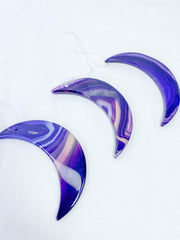 Agate Moon Christmas Tree Ornament | Purple