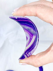 Agate Moon Christmas Tree Ornament | Purple