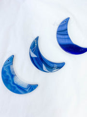 Agate Moon Christmas Tree Ornament | Blue