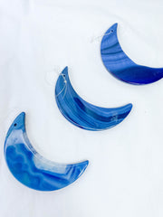 Agate Moon Christmas Tree Ornament | Blue