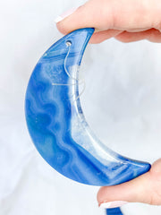Agate Moon Christmas Tree Ornament | Blue