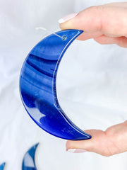 Agate Moon Christmas Tree Ornament | Blue