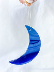 Agate Moon Christmas Tree Ornament | Blue