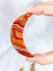 Agate Moon Christmas Tree Ornament | Sunset