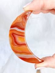 Agate Moon Christmas Tree Ornament | Sunset