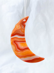 Agate Moon Christmas Tree Ornament | Sunset