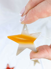 Agate Star Christmas Tree Ornament | Sunset