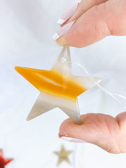 Agate Star Christmas Tree Ornament | Sunset