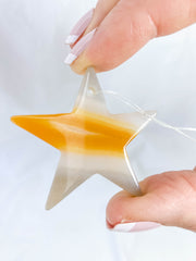 Agate Star Christmas Tree Ornament | Sunset