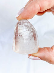 Clear Quartz with Inclusions Half Polished Point 35g