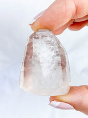 Clear Quartz with Inclusions Half Polished Point 35g