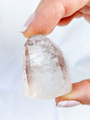 Clear Quartz with Inclusions Half Polished Point 35g