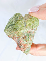 Unakite Heart One Face Polished 101g
