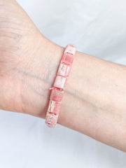 Rhodochrosite Bracelet | Small Square