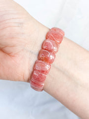 Rhodochrosite Bracelet | Large Rounded
