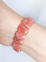Rhodochrosite Bracelet | Large Rounded