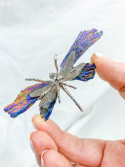 Kyanite Rainbow Aura Dragonfly