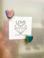 Magnetic Hematite Rainbow Hearts Pair