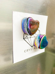 Magnetic Hematite Rainbow Hearts Pair