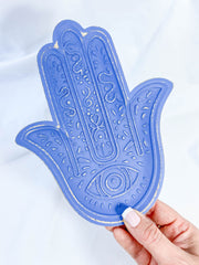 Hamsa Wooden Dish | Blue