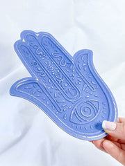 Hamsa Wooden Dish | Blue