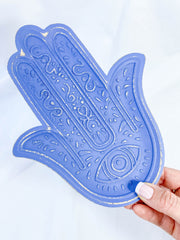 Hamsa Wooden Dish | Blue