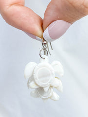 Mother of Pearl Silver Plated Earrings | White