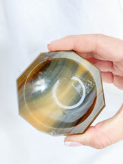Agate Octagon Polished Bowl