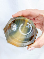 Agate Octagon Polished Bowl