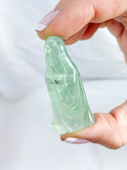Green Fluorite Ghost Carving