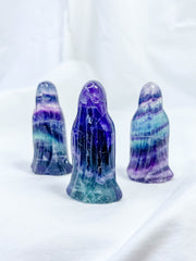 Fluorite Multi Coloured Ghost Carving