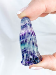 Fluorite Multi Coloured Ghost Carving