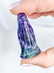 Fluorite Multi Coloured Ghost Carving