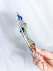 Chakra Moon Incense Holder Silver Plated