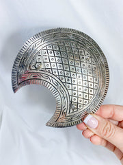 Chakra Moon Incense Holder Silver Plated