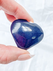 Blue Gold Stone Heart | Medium