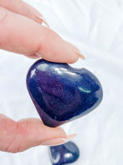 Blue Gold Stone Heart | Medium