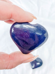 Blue Gold Stone Heart | Medium