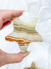 Green Onyx Star Carving | Large