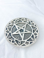 Pentagram Silver Plated Incense Holder