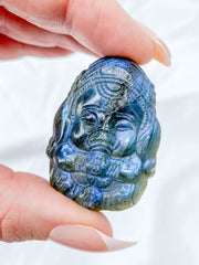 Labradorite Ganesha Carving