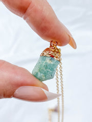 Love Necklace Trio | Purple Agate + Amazonite + Strawberry Quartz
